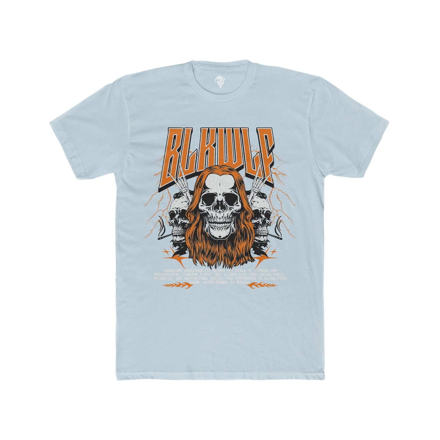 BLKWLF Mens Metal Head Cotton Crew Tee