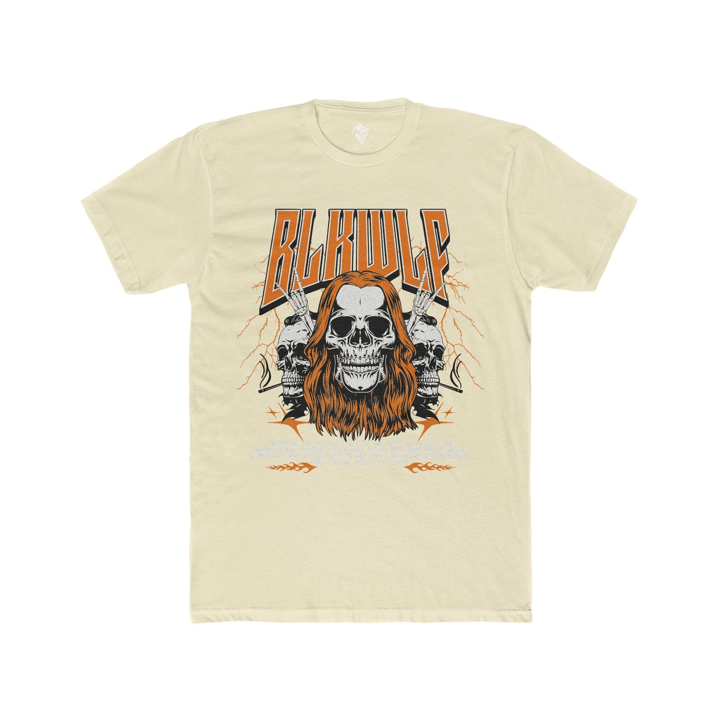 BLKWLF Mens Metal Head Cotton Crew Tee